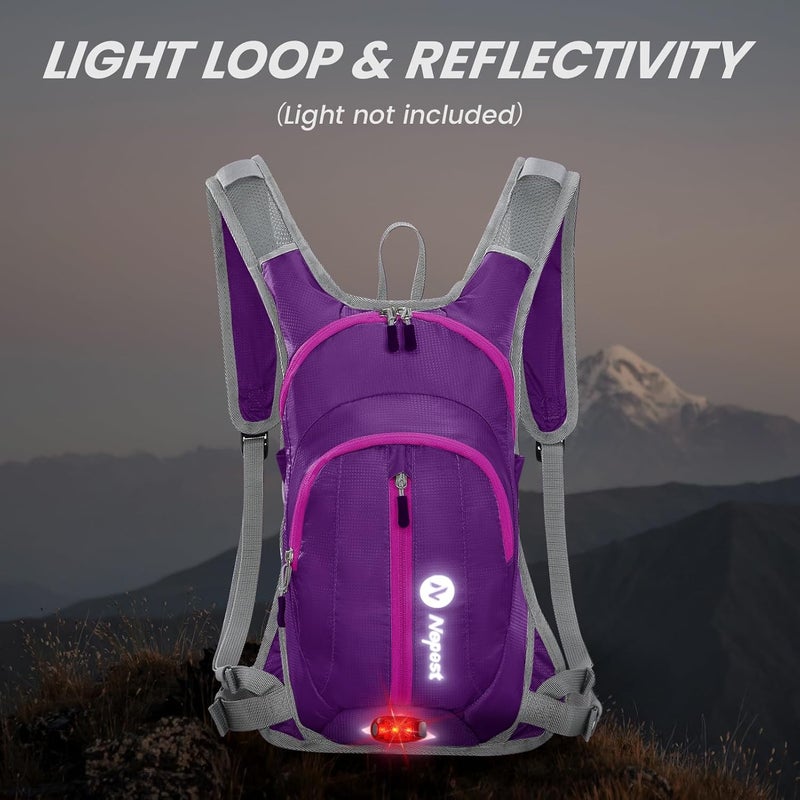 Nepest Hydration Pack Backpack for Women & Men, Lightweight Water Backpack with 2L Water Bladder for Hiking Cycling Running Biking - Image 5
